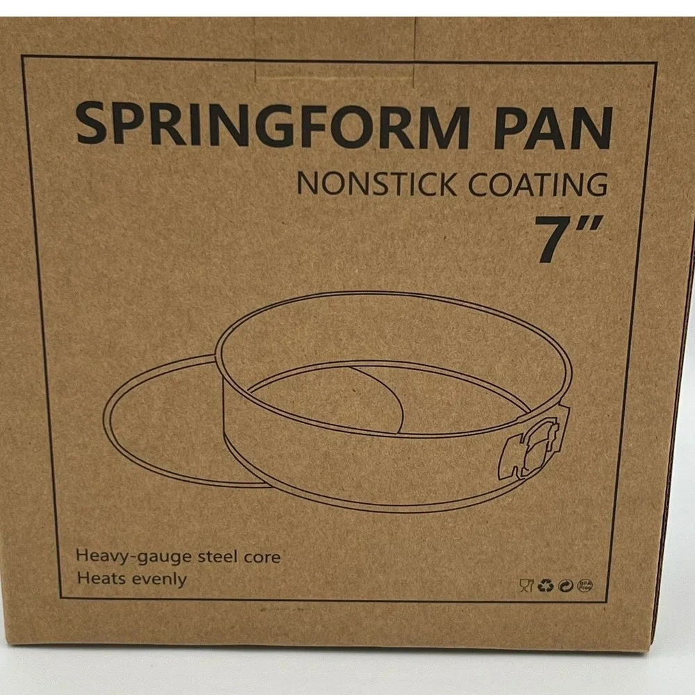 Hiware 7 Inch Springform Pan Gray Nonstick Cheesecake Cake Pan New